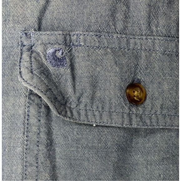 Carhartt Shirt Mens Blue Workwear Indoor/Outdoor Button Shirt Size 2XLT Tall - Picture 6 of 7